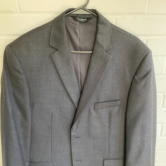 Jos. A. Bank Traveler Suit Jacket Sport Coat Charcoal Gray 44S Short NICE! - Picture 1 of 5